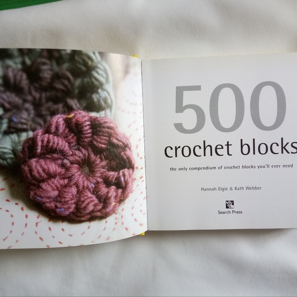 500 Crochet Blocks Book Hard to Find Table Book - Picture 12 of 13